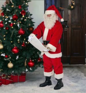 Weihnachtsmann Kostüm klassik amerikanischer Stil Plüsch Set (VERLEIH)